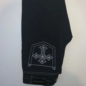 Black and white mens jeans
